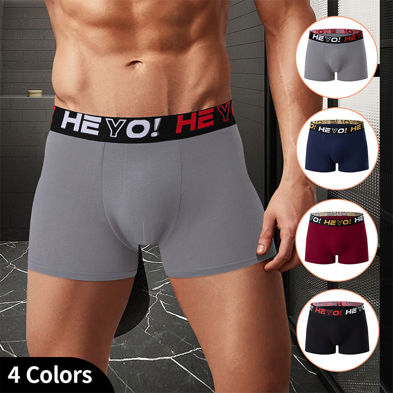 Boxer Brief Pack Cotton - 4-delige set effen katoenen ondergoed voor