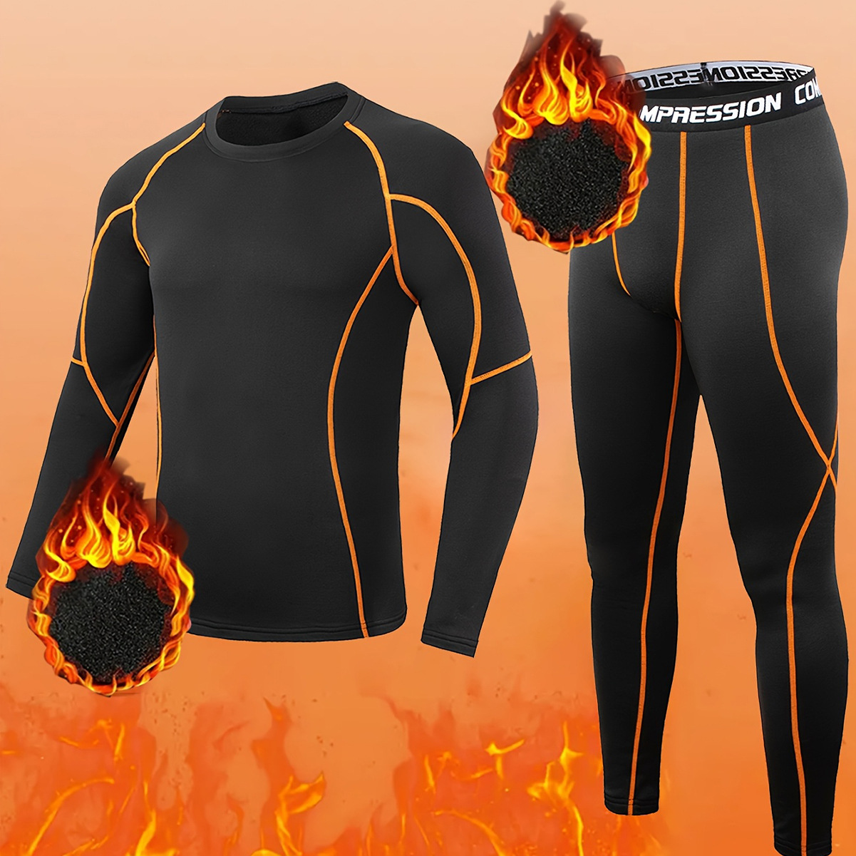 Winter Heren Fleece Sportset 2 - Compression Long Pant recensie en prijs