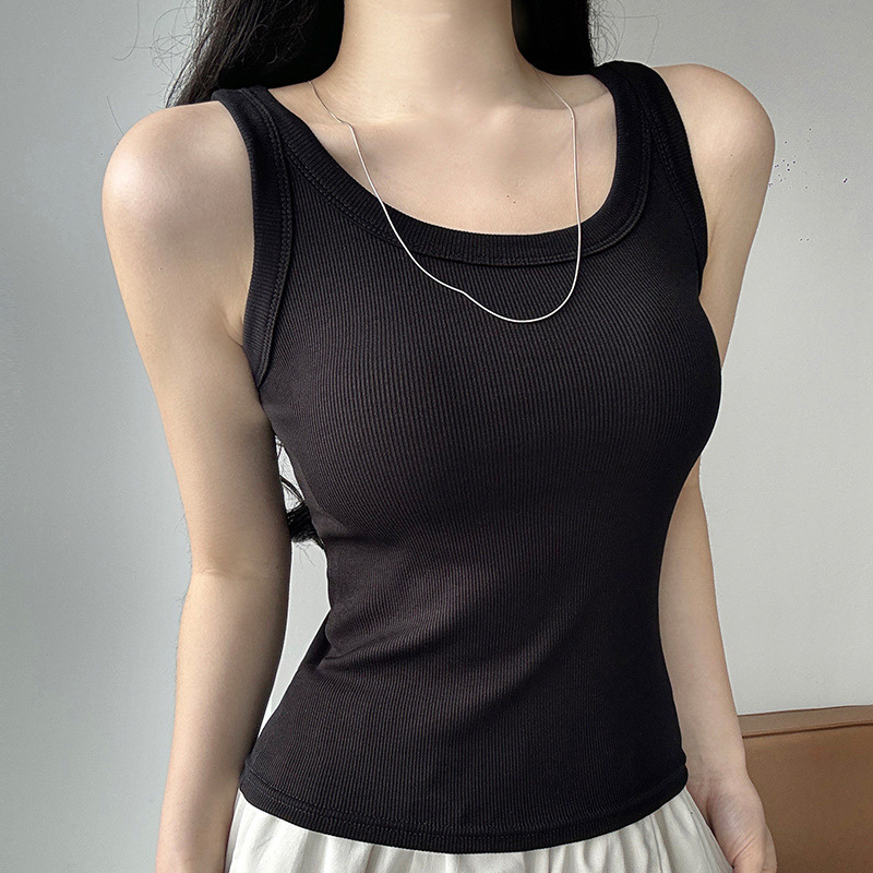 Dames tanktop effen kleur mouw - Tank Top Ribbed recensie en prijs